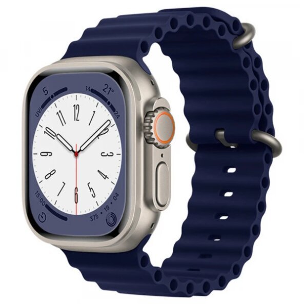 Curea Techsuit W038 pentru Apple Watch 42mm / 41mm / 40mm / 38mm Series, Albastra Inchis