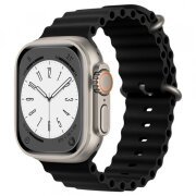 Curea Techsuit W038 pentru Apple Watch 42mm / 41mm / 40mm / 38mm Series, Neagra