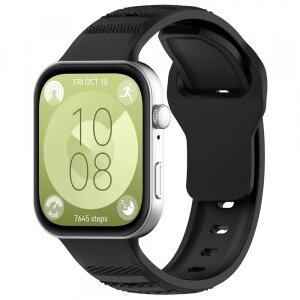 Curea Techsuit W050 pentru Huawei Watch Fit 4 Pro / Watch Fit 4 / Watch Fit 3, Neagra