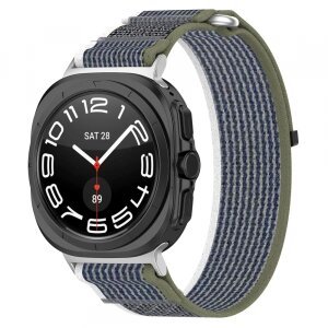 Curea Techsuit W054 pentru Samsung Galaxy Watch Ultra, Verde Gri