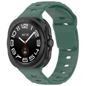 Curea Techsuit W055 pentru Samsung Galaxy Watch Ultra, Verde Inchis