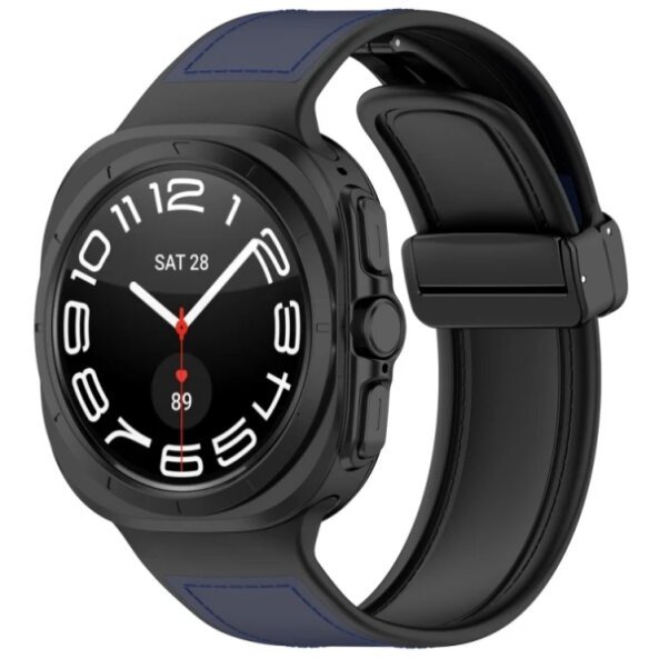 Curea Techsuit W056 pentru Samsung Galaxy Watch Ultra, Bleumarin