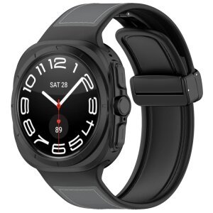 Curea Techsuit W056 pentru Samsung Galaxy Watch Ultra, Gri
