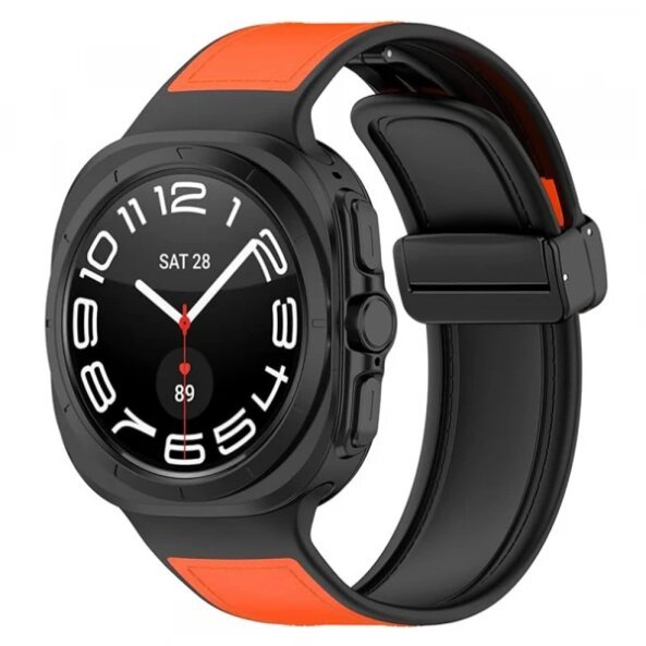 Curea Techsuit W056 pentru Samsung Galaxy Watch Ultra, Portocalie