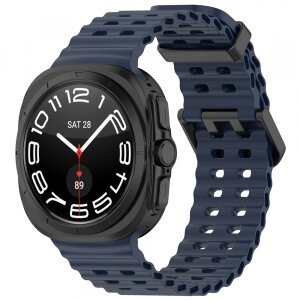 Curea Techsuit W062 pentru Samsung Galaxy Watch Ultra, Bleumarin