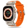 Curea Techsuit W064 pentru Apple Watch 49mm / 46mm / 45mm / 44mm / 42mm Series, Argintie Portocalie
