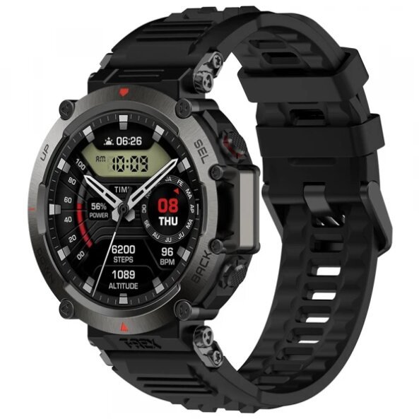 Curea Techsuit W067 pentru Amazfit T-Rex Ultra, Neagra
