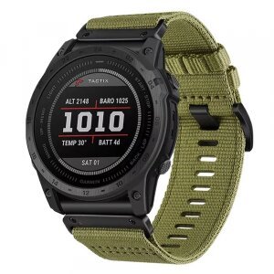Curea Techsuit W070 pentru Garmin Instinct / Approach / Fenix Watch Series, 20mm, Verde