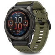 Curea Techsuit W070 pentru Garmin Watch Fenix / Forerunner Series, 22mm, Verde Inchis