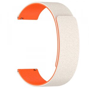 Curea Techsuit W074 pentru Samsung Galaxy Watch Series, 20mm, Bej Portocalie