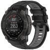 Curea Techsuit W077 pentru Garmin Instinct 3 45mm Solar / Instinct 3 45mm, Neagra Gri