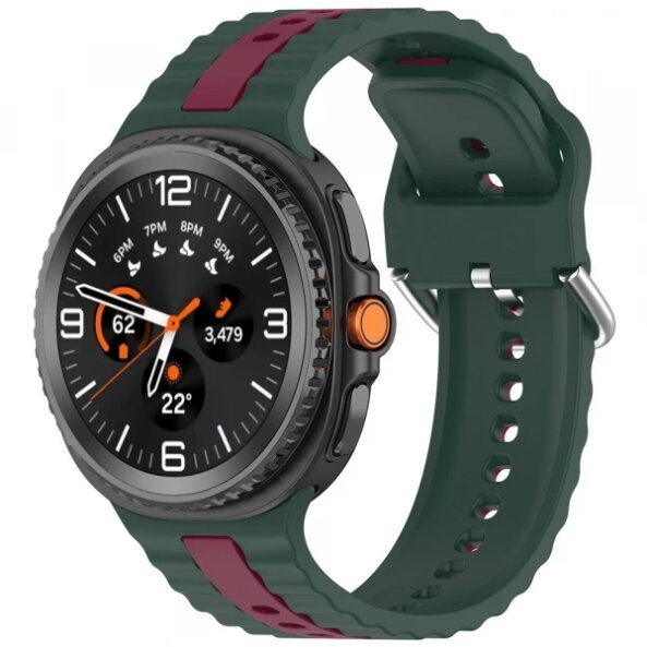 Curea Techsuit W078 pentru Samsung Galaxy Watch 8 Classic / Watch8 44mm / Watch 8 40mm, Verde Inchis
