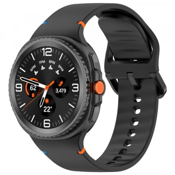Curea Techsuit W079 pentru Samsung Galaxy Watch 8 Classic / Watch8 44mm / Watch 8 40mm, Neagra