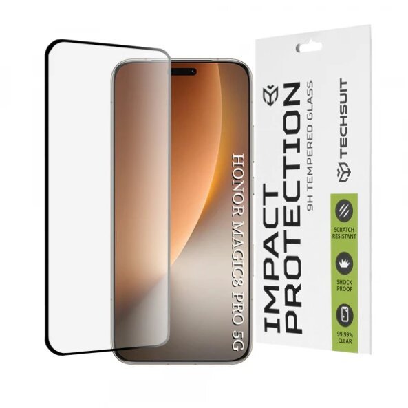 Folie de protectie Ecran Techsuit pentru Honor Magic8 Pro, Sticla Securizata, Full Glue, 111D, Neagra