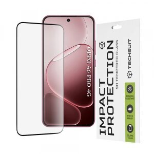 Folie de protectie Ecran Techsuit pentru Oppo A6 Pro 5G / A6 Pro 4G, Sticla Securizata, Full Glue, 111D, Neagra