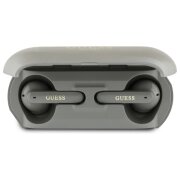Handsfree Bluetooth Guess Elongated Metallic Printed Logo, TWS, Gri