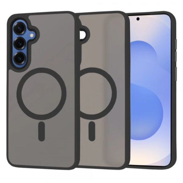 Husa MagSafe pentru Samsung Galaxy S25 S931, Techsuit, HaloFrost, Neagra