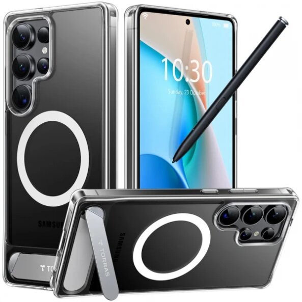 Husa MagSafe pentru Samsung Galaxy S25 Ultra S938, Torras, Pstand, Transparenta