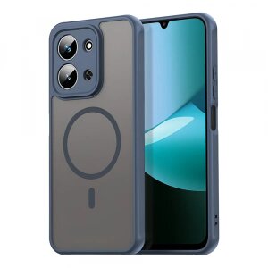 Husa MagSafe pentru Xiaomi Redmi 15C 5G / 15C 4G, Techsuit, HaloFrost II, Bleumarin