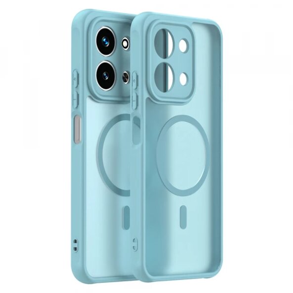 Husa MagSafe pentru Xiaomi Redmi 15C 5G / 15C 4G, Techsuit, HaloFrost II, Verde Deschis