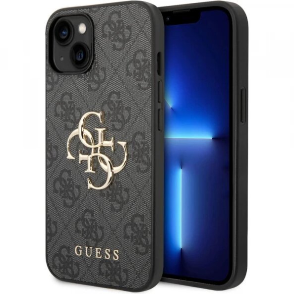 Husa pentru Apple iPhone 15 Plus, Guess, 4G Big Logo, Gri
