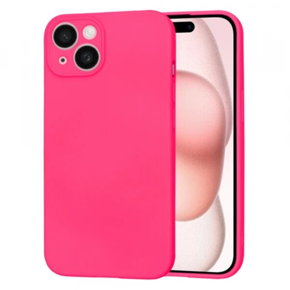 Husa pentru Apple iPhone 15, Techsuit, SoftFlex, Roz Inchis