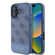 Husa pentru Apple iPhone 16, Guess, 4G Bottom Stripe, Albastra