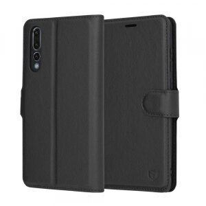 Husa pentru Huawei P20 Pro, Techsuit, Leather Folio, Neagra