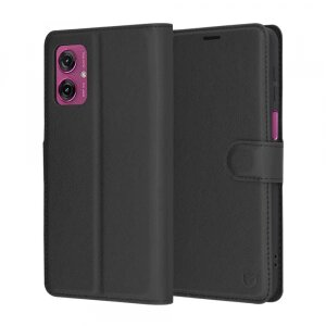 Husa pentru Motorola Moto G55, Techsuit, Leather Folio, Neagra
