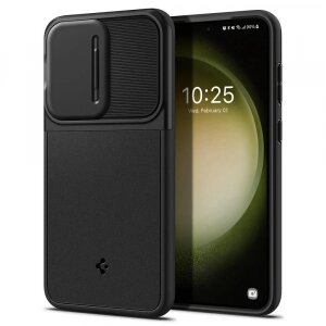 Husa pentru Samsung Galaxy S23 S911, Spigen, Optik Armor, Neagra