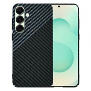 Husa pentru Samsung Galaxy S25+ S936, Techsuit, Carbonite FiberShell, Neagra Gri