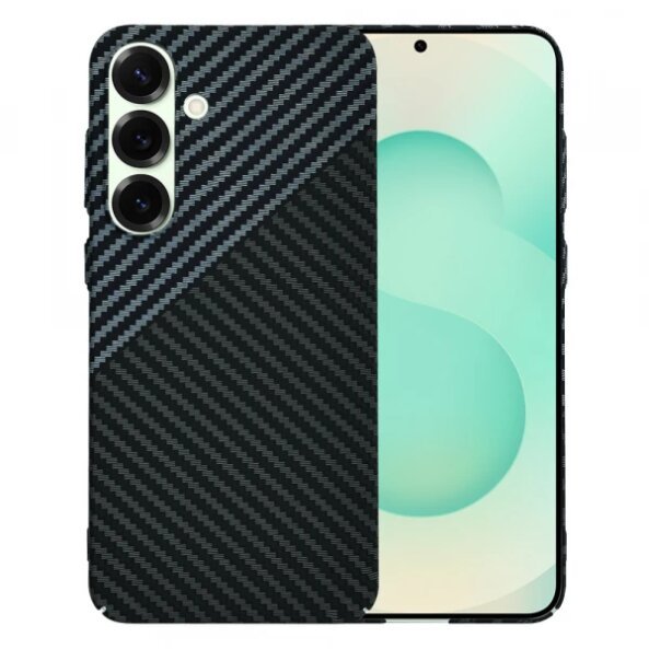 Husa pentru Samsung Galaxy S25+ S936, Techsuit, Carbonite FiberShell, Neagra Gri