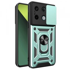 Husa pentru Xiaomi Poco X6 / Redmi Note 13 Pro 5G, Techsuit, CamShield, Verde