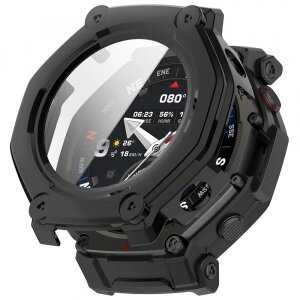 Husa Techsuit Defense360 Pro pentru Amazfit T-Rex 3 Pro, Neagra