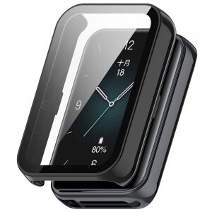 Husa Techsuit Defense360 Pro pentru Honor Band 10 / Band 9, Neagra