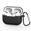 Husa Techsuit Silicone pentru Apple AirPods Pro 3, Neagra