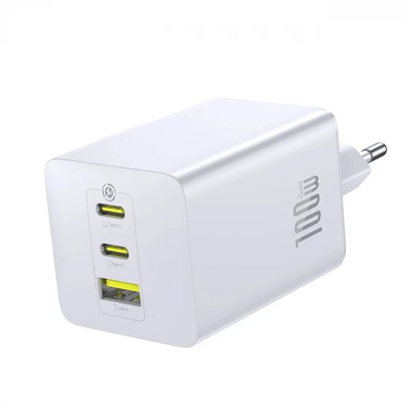 Incarcator Retea Baseus EnerFill FE11, 100W, 1 x USB-A - 2 x USB-C, Alb P10182102213-00 