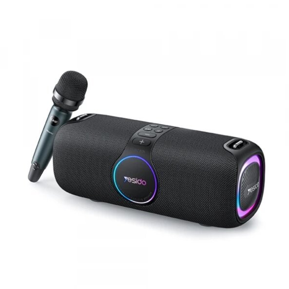 Boxa Bluetooth Yesido YSW21 Karaoke, 120W, RGB, Waterproof, Neagra