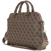 Geanta Guess 4G Triangle Logo pentru Laptop 15inch, Maro