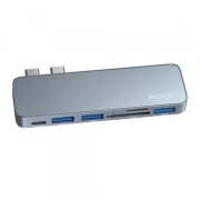 Hub USB-C Yesido HB10 pentru Apple MacBook Pro / Air, 6in1, Gri