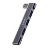 Hub USB Techsuit H14 ZenithDock, 4in1, Gri