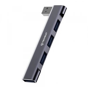 Hub USB Techsuit H14 ZenithDock, 4in1, Gri