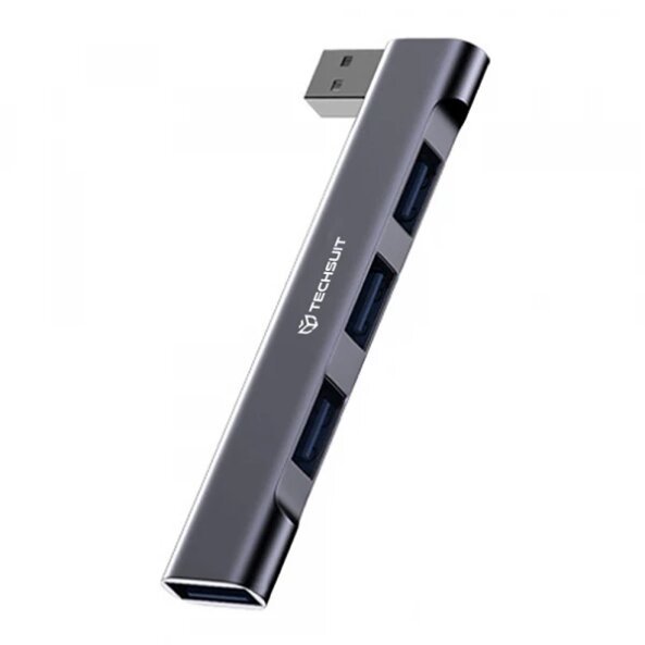 Hub USB Techsuit H14 ZenithDock, 4in1, Gri