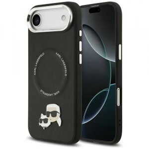 Husa MagSafe pentru Apple iPhone 17 Air, Karl Lagerfeld, Karl &amp; Choupette Pins, Neagra