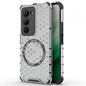 Husa MagSafe pentru Xiaomi Redmi 15 5G / 15 4G, Techsuit, HoneyComb Shield, Alba