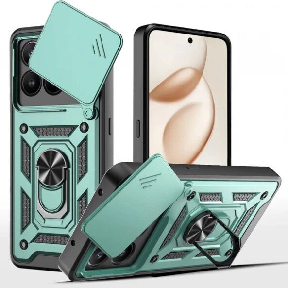 Husa pentru Honor 400 Smart 4G / X7d 4G / 400 Smart 5G, Techsuit, CamShield, Verde