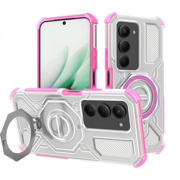 Husa pentru Xiaomi Redmi 15 5G / 15 4G, Techsuit, Carbon Shield Pro, Roz