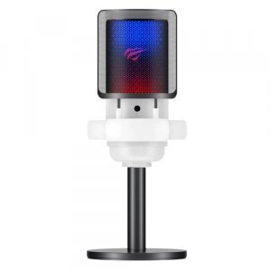 Microfon Cardioid HAVIT GK50, RGB, USB-C, 1.8m, Negru