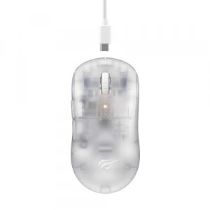 Mouse Gaming Wireless HAVIT MS970WB Pro, 800DPI - 12000mAh, Transparent Alb