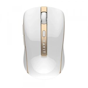 Mouse Wireless HAVIT MS951GT, 1000DPI - 1600DPI, Alb Auriu